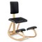Gymax Ergonomic Kneeling Chair Upright Posture Velvet Support Chair with Backrest